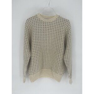 Kuppenheimer Men's Clothing Wool Blend Made in USA Sweater Cream Size L